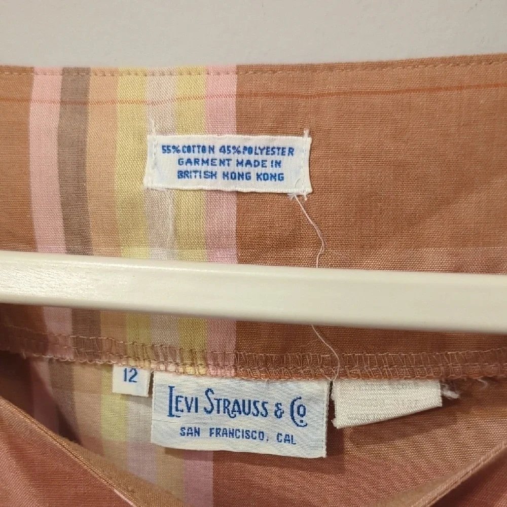 Vintage Levi's Plaid Blouse Button Up‎ size 12